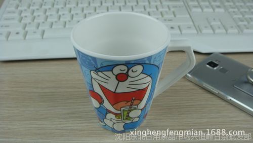 工厂原单有盖把杯哆啦a梦小把通用瓷杯六一日用百货杯具其他杯子